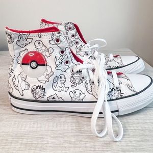 Converse Pokemon Chuck Taylor All Star Poke Ball High-Top White Unisex NWOT